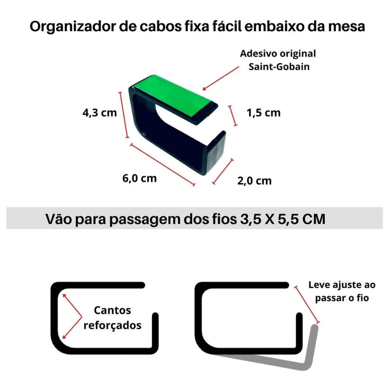 Passa Fio Organizador Cabos - PShop