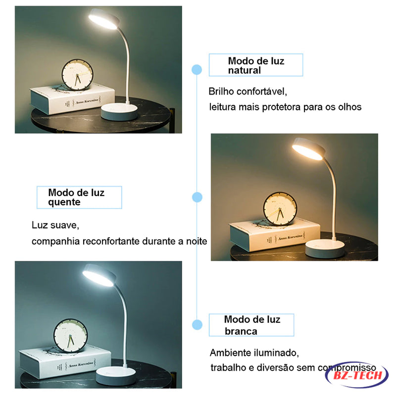 Luminária LED Mesa Recarregável - PShop