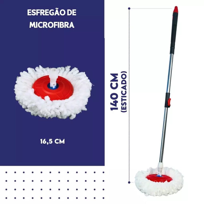 Mop Giratório 140cm com Cesto - PShop