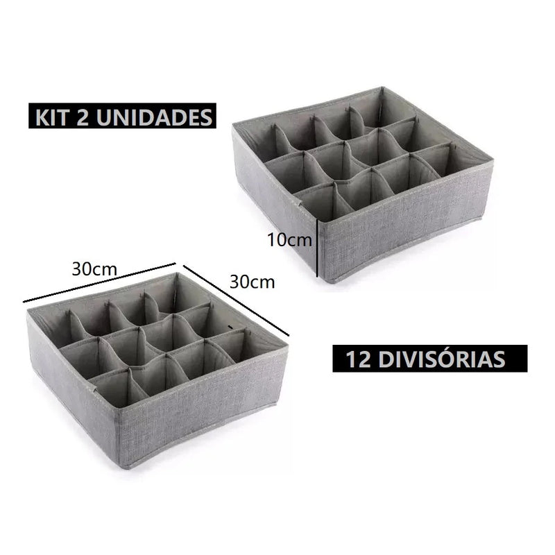 Organizador Gaveta 33x30cm com Divisórias - PShop