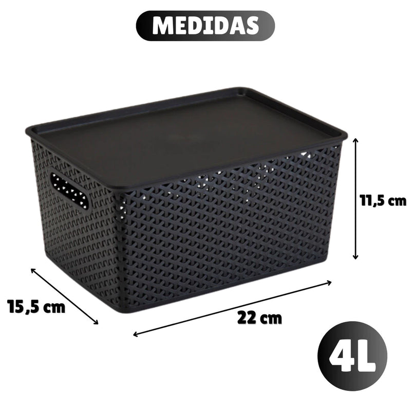 Cesto Organizador Rattan 4L - PShop